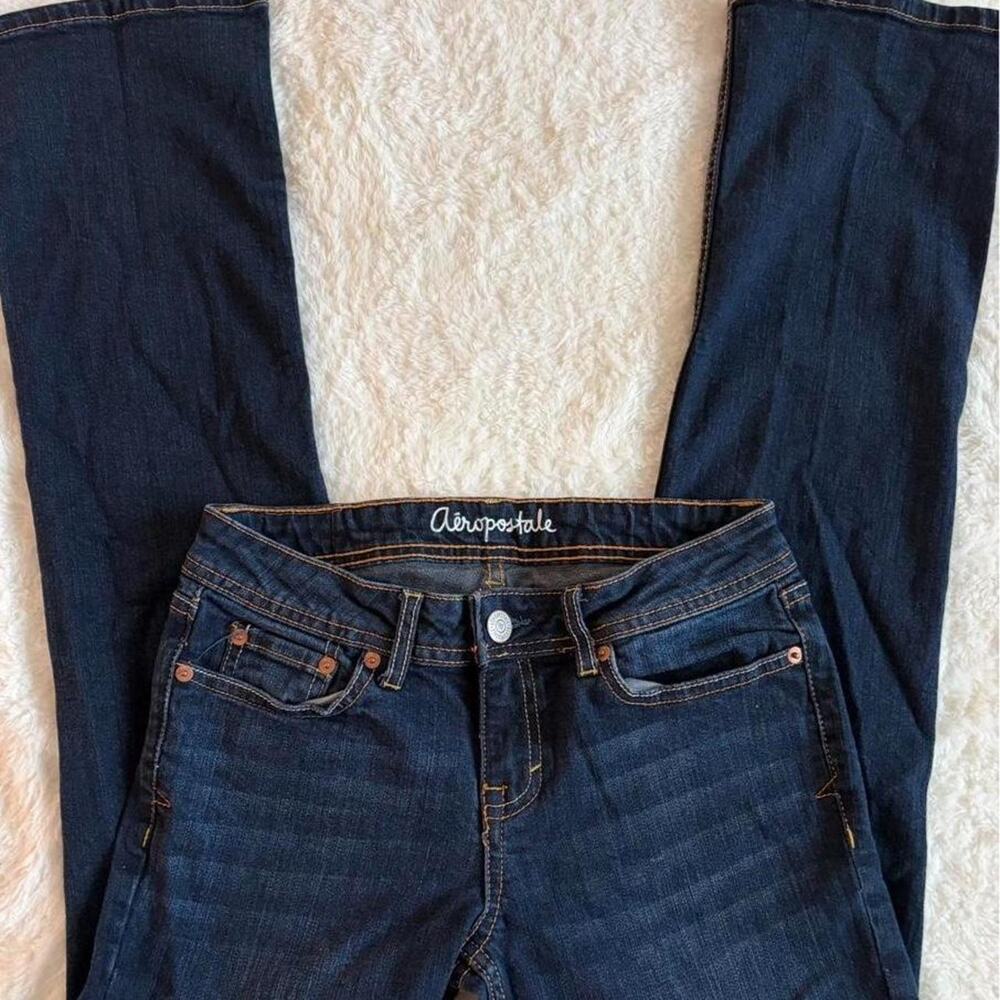 Aeropostale Dark Wash Chelsea Bootcut Jeans (Size 2 Short)